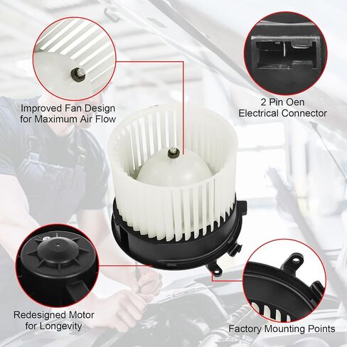 700203 HVAC Blower Motor Assembly fit for 07-17 Ford Edge, for Honda Accord/CR-V/Odyssey/Pilot, for Dodge Journey, for Jeep Wrangler, for Chrysler Sebring in Kuwait