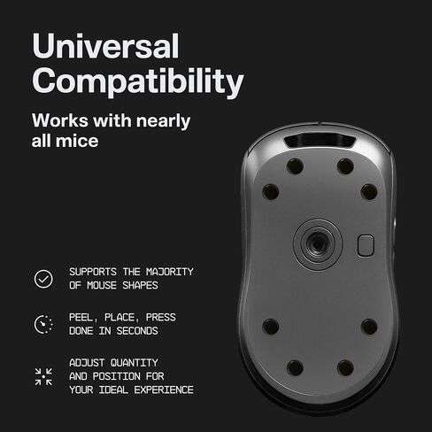 Wallhack Ptfe Dot Mouse Skates | الزلاجات العالمية الممتازة للألعاب الفئران | انزلاق فائق السلع على منصات القماش والزجاج | تخصيص السرعة والتحكم | سريع ، من السهل تطبيق | أسود 7 مم × 7 مم in Saudi Arabia