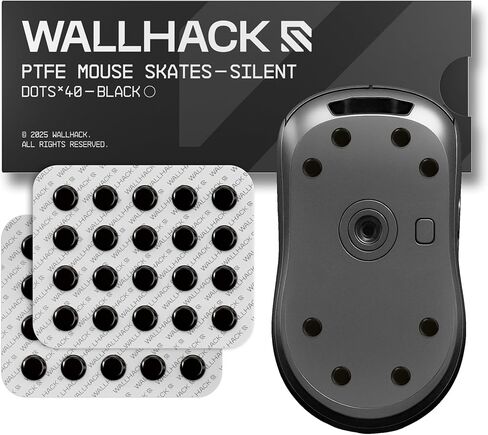 Wallhack Ptfe Dot Mouse Skates | الزلاجات العالمية الممتازة للألعاب الفئران | انزلاق فائق السلع على منصات القماش والزجاج | تخصيص السرعة والتحكم | سريع ، من السهل تطبيق | أسود 7 مم × 7 مم in Saudi Arabia