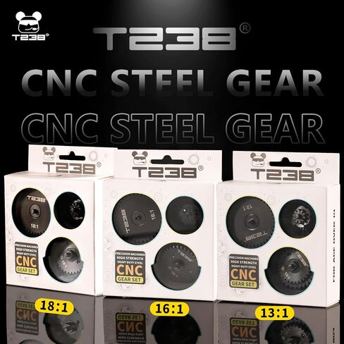 T238- AEG Gear Set الإصدار الأساسي V2 V3 مجموعة ترقية علبة التروس، لـ M4/AK/MP5/G36/P90 CNC آلي (13:1/16:1/18:1) in Kuwait