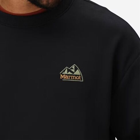 MARMOT Unisex Peaks Crew Sweatshirt, Black, X-Large in Saudi Arabia