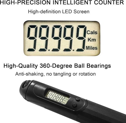 2-in-1 Weighted Jump Rope with Counter - Corded & Cordless Skipping Rope with LCD Display, Cordless jump rope,Adjustable Length Steel Ball Bearings Jumping Rope for Adults Fitness, Home Gym Workout in Saudi Arabia
