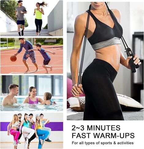 2-in-1 Weighted Jump Rope with Counter - Corded & Cordless Skipping Rope with LCD Display, Cordless jump rope,Adjustable Length Steel Ball Bearings Jumping Rope for Adults Fitness, Home Gym Workout in Saudi Arabia
