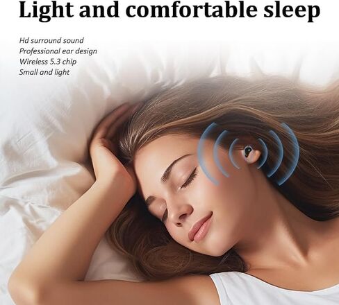 Invisible Mini Earbuds for Work and Sleep, Best for Small Ear Canals, Bluetooth 5.3, 24 Hours Battery Life in Saudi Arabia