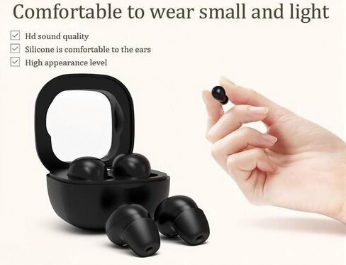 Invisible Mini Earbuds for Work and Sleep, Best for Small Ear Canals, Bluetooth 5.3, 24 Hours Battery Life in Saudi Arabia