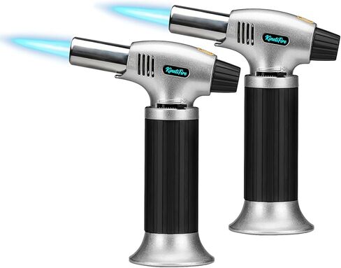 Torch Torch Lighter ، Torch Kithcne القابلة لإعادة التعبئة مع قفل السلامة ، وضع اللهب المستمر ، لهب قابل للتعديل للمطبخ ، اللحام والخبز (غاز البوتان غير مدرج) in Kuwait