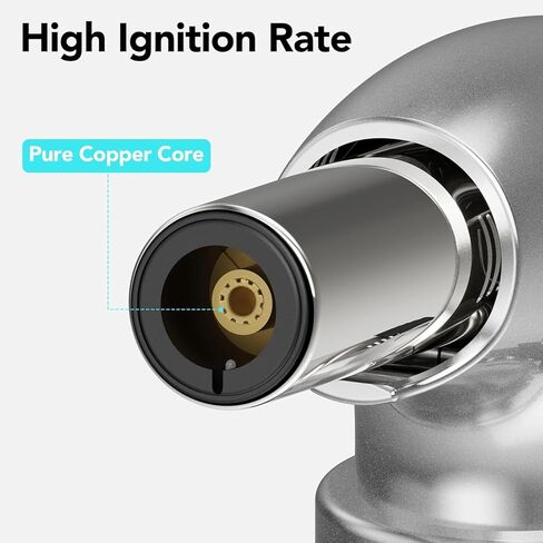 Torch Torch Lighter ، Torch Kithcne القابلة لإعادة التعبئة مع قفل السلامة ، وضع اللهب المستمر ، لهب قابل للتعديل للمطبخ ، اللحام والخبز (غاز البوتان غير مدرج) in Kuwait