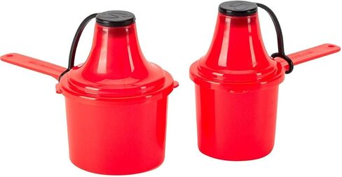 The Scoopie Supplement Container, Scoop, and Funnel System for Pre Workout Powder and Post Workout Protein, Spill Proof Holder Dispenser, Gym and Shaker Bottle Travel Accessory, PACK OF 2, BLACK in Saudi Arabia