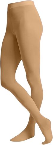 ملابس رقص الباليه النسائية من EMEM Apparel ذات اللون الصلب غير الشفاف من الألياف الدقيقة، بدون قدم، قابلة للتحويل، ركاب in Kuwait