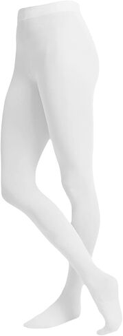 ملابس رقص الباليه النسائية من EMEM Apparel ذات اللون الصلب غير الشفاف من الألياف الدقيقة، بدون قدم، قابلة للتحويل، ركاب in Kuwait