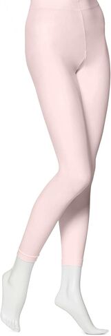 ملابس رقص الباليه النسائية من EMEM Apparel ذات اللون الصلب غير الشفاف من الألياف الدقيقة، بدون قدم، قابلة للتحويل، ركاب in Kuwait