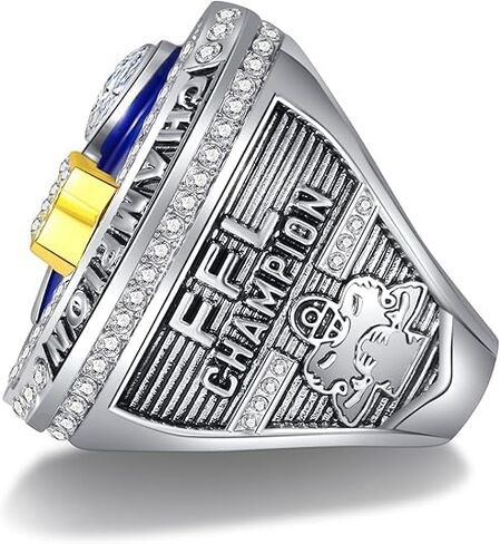 2024 Fantasy Football Ring 2025 with Wooden Box League Champion Trophy Rings Premium Award for Winner in Kuwait