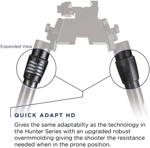 SWAGGER Shooter Series Rifle Bipods، متينة ومرنة وخفيفة الوزن لتثبيت الأرض للصيد وإطلاق النار Bipod Gun Rests، تركيب Picatinny - SFR10 وSEA12 in Kuwait
