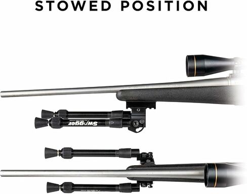 SWAGGER Shooter Series Rifle Bipods، متينة ومرنة وخفيفة الوزن لتثبيت الأرض للصيد وإطلاق النار Bipod Gun Rests، تركيب Picatinny - SFR10 وSEA12 in Kuwait
