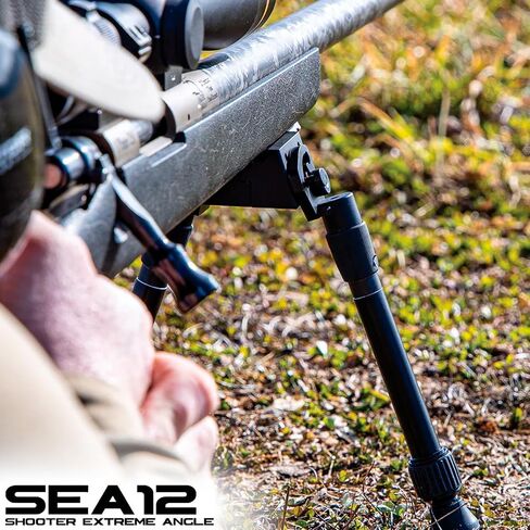 SWAGGER Shooter Series Rifle Bipods، متينة ومرنة وخفيفة الوزن لتثبيت الأرض للصيد وإطلاق النار Bipod Gun Rests، تركيب Picatinny - SFR10 وSEA12 in Kuwait