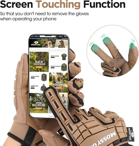 Mossy Oak Motorcycle Gloves for Men, Touchscreen Hunting, Airsoft, Tactical for Shooting, Cycling in Saudi Arabia