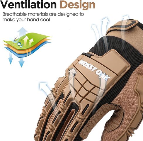Mossy Oak Motorcycle Gloves for Men, Touchscreen Hunting, Airsoft, Tactical for Shooting, Cycling in Saudi Arabia