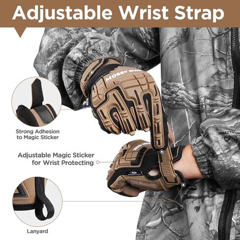 Mossy Oak Motorcycle Gloves for Men, Touchscreen Hunting, Airsoft, Tactical for Shooting, Cycling in Saudi Arabia