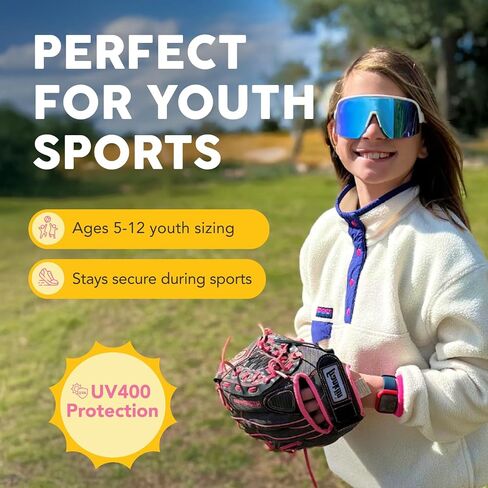Roshambo Youth Sport Sunglasses - Italian Made Polarized UV400 Protection - Unbreakable Flexible Frame for Cycling Golf in Saudi Arabia