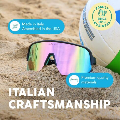Roshambo Youth Sport Sunglasses - Italian Made Polarized UV400 Protection - Unbreakable Flexible Frame for Cycling Golf in Saudi Arabia