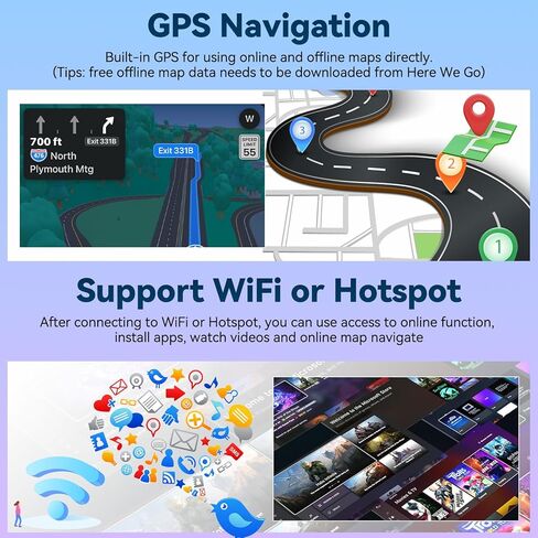 UNITOPSCI 1G+32G Android Car Radio for Chrysler 200 200C 200S 2015-2019, 9 Inch IPS Touchscreen Wireless MirrorLink Car Stereo, Bluetooth/GPS Navigation, WiFi/FM/RDS, Backup Camera/SWC/MIC in Saudi Arabia