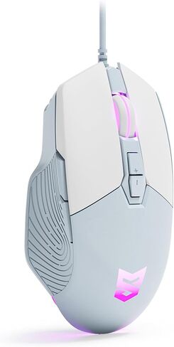 Mouse Mouse Mouse السلكية ، 7200 نقطة في البوصة ، مستشعر ضوئي قابل للتعديل ، USB C ، RGB LED الفئران الخلفية مع 7 أزرار قابلة للبرمجة ، قابس تشغيل عالي الدقة للكمبيوتر المحمول للكمبيوتر الشخصي ، Mint Green in Saudi Arabia
