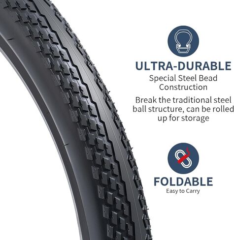 YUNSCM 2-PCS 20" Bike Tires 20x1.50/40-406 Compatible with Road Bike 20 x 1.50 Bicycle Tires(Y-1442) in Saudi Arabia