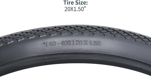 YUNSCM 2-PCS 20" Bike Tires 20x1.50/40-406 Compatible with Road Bike 20 x 1.50 Bicycle Tires(Y-1442) in Saudi Arabia