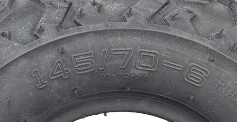 AlveyTech 145/70-6 V-Tread Tire for the Monster Moto/Mega Moto Classic (MM-B80) 80cc and Classic (MM-B105) 105cc Mini Bikes - Replacement Tubeless Tires for Mini Bike, Go-Kart, 4-Wheeler Quad ATV in Saudi Arabia