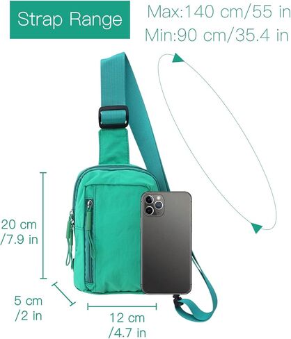 Fanny Packs Women Men | Sling Bag Anti Theft Small Phone Bag Mini | Running Sports Travel Gym Daily Commute (Black) in Saudi Arabia