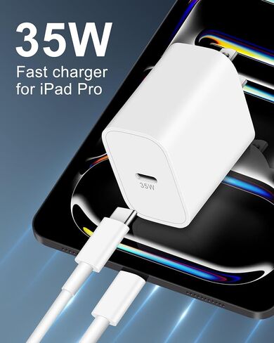 for iPhone 16/15 Pro Charger Fast Charging, 2-Pack 35W USB C Super Fast Wall Charger Block with 2Pack 10FT Long Type C Cable for iPhone 16/15 Pro Max/Plus/16e, iPad Pro/Air/Mini, MacBook Air in Saudi Arabia