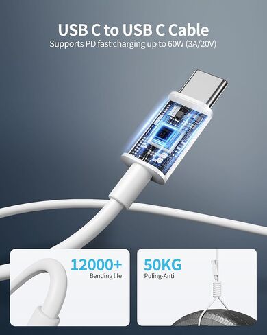for iPhone 16/15 Pro Charger Fast Charging, 2-Pack 35W USB C Super Fast Wall Charger Block with 2Pack 10FT Long Type C Cable for iPhone 16/15 Pro Max/Plus/16e, iPad Pro/Air/Mini, MacBook Air in Saudi Arabia