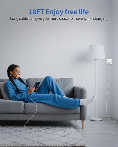 for iPhone 16/15 Pro Charger Fast Charging, 2-Pack 35W USB C Super Fast Wall Charger Block with 2Pack 10FT Long Type C Cable for iPhone 16/15 Pro Max/Plus/16e, iPad Pro/Air/Mini, MacBook Air in Saudi Arabia