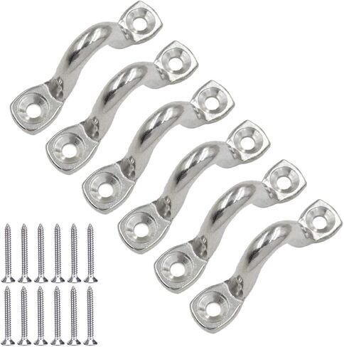 20pcs M4 316 من الفولاذ المقاوم للصدأ بيميني قوارب القوارب العليا ، وأشرطة العين ، وربطة عنق أسفل ، وحلقات سطح السفينة الزوارق ، وربط أسفل نقطة المرساة ، وحلقة فوتمان لتزوير زورق الزوارق في قوارب الكاياك in Kuwait