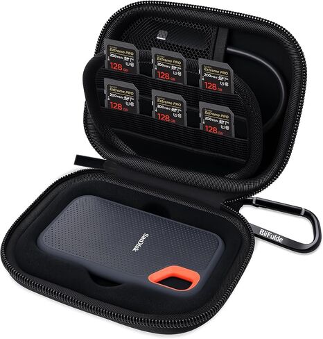 حالة صعبة لـ SanDisk Extreme Portable SSD 500GB 1TB 2TB 4TB 8TB حالة محرك الحالة الصلبة الخارجية -حقيبة سفر تخزين وقائية مقاومة للصدمات من أجل SSD SD (Orange) in Saudi Arabia