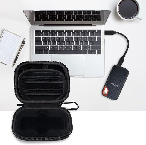 حالة صعبة لـ SanDisk Extreme Portable SSD 500GB 1TB 2TB 4TB 8TB حالة محرك الحالة الصلبة الخارجية -حقيبة سفر تخزين وقائية مقاومة للصدمات من أجل SSD SD (Orange) in Saudi Arabia