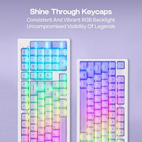مجموعة epomaker Aegissil keycap ، مادة السيليكون ، ملف تعريف الكرز ، 113 مفتاح ، 65 ٪/75 ٪/96 ٪/الحجم الكامل ، مفاتيح مفاتيح مفاتيح مخصصة مجموعة للكيري MX ، Kailh ، Outemu ، Gateron Mechanical Gaming Keyboard (White) in Kuwait