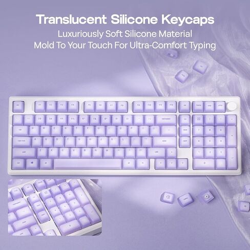 مجموعة epomaker Aegissil keycap ، مادة السيليكون ، ملف تعريف الكرز ، 113 مفتاح ، 65 ٪/75 ٪/96 ٪/الحجم الكامل ، مفاتيح مفاتيح مفاتيح مخصصة مجموعة للكيري MX ، Kailh ، Outemu ، Gateron Mechanical Gaming Keyboard (White) in Kuwait