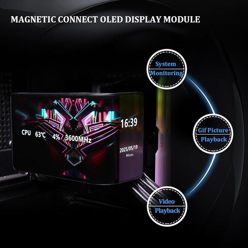 Wonder Vision 360 UB ARGB White CPU Water Cooler,CPU Water Cooling System,6.67inch Curved Screen with 2400x1080 Resolution,for AM4/AM5,LGA1851/1700,7:3 Visual Scale Screen Ratio for 3D in Saudi Arabia
