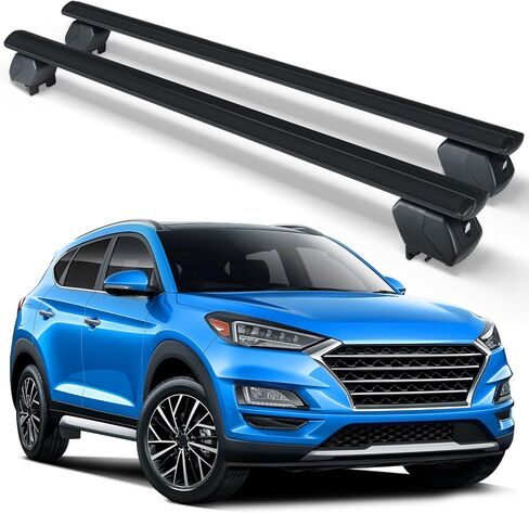 300 رطل قضبان صليب رف سقف ثقيلة توافق لعام 2019 2020 2021 2022 2023 2024 2025 Hyundai Palisade XRT SE SEL مع القضبان الجانبية ، قابلة للقفل وقابلة للتعديل على السطح in Kuwait