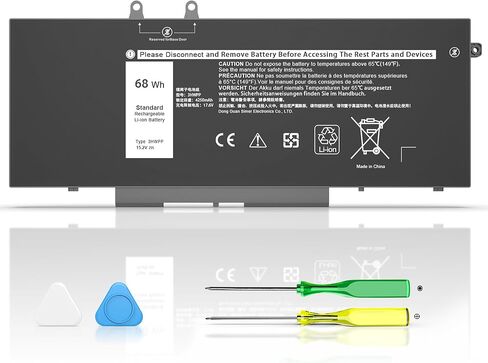 جديد 3HWPP 15.2V 68WH استبدال بطارية الكمبيوتر المحمول 4 خلايا ل Dell Latitude 5501 5401 5510 5410 5411 5511 Precision 3551 3541 Inspiron 17 7500،7706 2-in-1،7506 2-in-1 Black N2Nll 10x1j 1vy7f 451-Bcmn in Kuwait