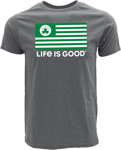 تي شيرت أزرق 84 NBA مرخص رسميًا من Life is Good بعلم هيذر جراي in Kuwait