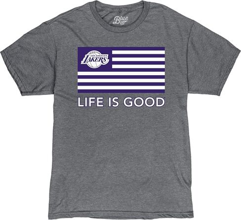 تي شيرت أزرق 84 NBA مرخص رسميًا من Life is Good بعلم هيذر جراي in Kuwait