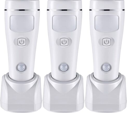 Enhon 4 in 1 LED Rechargeable Plug in Flashlights, 4 Pack LED Emergency Lights for Home Power Failure, Plug in Power Outage Light, Power Failure Light with Motion Detection (White) in Saudi Arabia