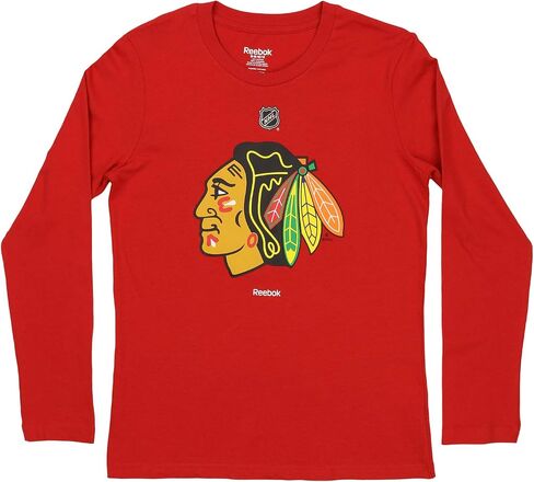 Outerstuff NHL Chicago Blackhawks Boys (8-20) تي شيرت طويل الأكمام بشعار الفريق - صغير (8) in Saudi Arabia