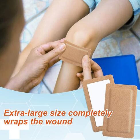 30 جهازًا إضافيًا ضمادات لاصقة كبيرة 6 "× 3" و 5 "× 3" ، ضمادة لاصقة كبيرة مع منصات غير لاصقة ، ضمادات كبيرة للنسيج لرعاية الجروح ، خالية من اللاتكس ، ملفوفة بشكل فردي (5*3in+6*3in) in Kuwait