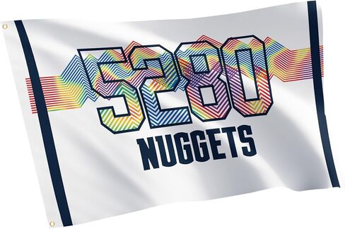 علم صبار الصحراء دنفر ناجتس NBA 100% بوليستر للاستخدام الداخلي والخارجي 3x5 أقدام أعلام فريق الرابطة الوطنية لكرة السلة (إصدار مدينة العلم 24-25 A) in Saudi Arabia