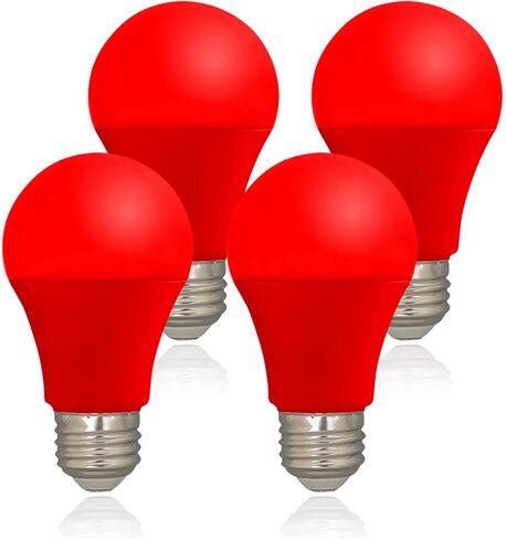 Purple LED Light Bulbs - 9W(60W Equivalent) Soft Violet Glow, A19 Bulb with E26 Base, Non-Dimmable Purple Light Bulb for Indoor/Outdoor Use, Halloween, Christmas, Porch, Parties(4-Pack) in Kuwait