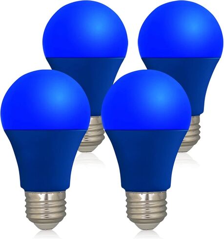 Purple LED Light Bulbs - 9W(60W Equivalent) Soft Violet Glow, A19 Bulb with E26 Base, Non-Dimmable Purple Light Bulb for Indoor/Outdoor Use, Halloween, Christmas, Porch, Parties(4-Pack) in Kuwait