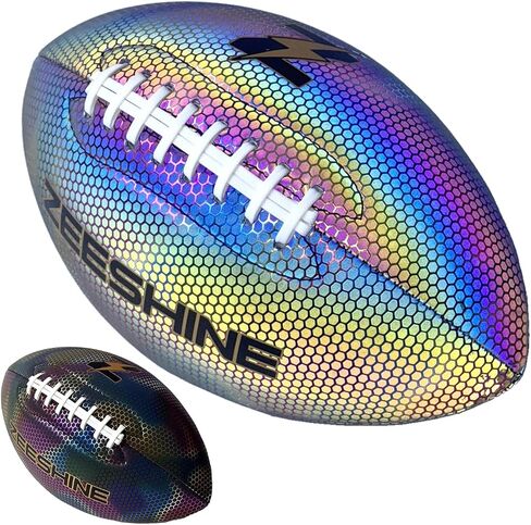كرة قدم ZEESHINE HyperGlow ثلاثية الأبعاد - توهج فائق الانعكاس في الظلام، هدية رياضية رائعة للرجال والنساء، لعبة خارجية/داخلية in Saudi Arabia